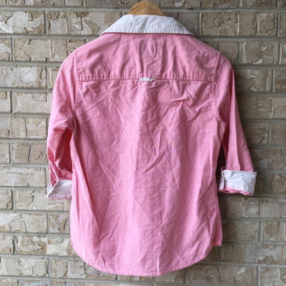 American Eagle Classic Button Down Shirt Cuffed 4 - image 7